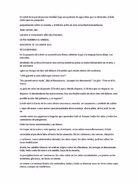 Un Resumen Profundo de "Un Trueno Lejano" de Ray Bradbury Un Resumen Profundo de "Un Trueno Lejano" de Ray Bradbury