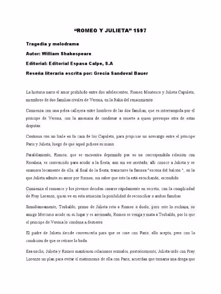 Una Reseña de "Romeo y Julieta": Pasión y Fatalidad en Verona